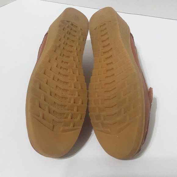 Soft Leather Moccasin Loafers US 6 Handstitched Casual Comfy Chic Wedge Shoes - Picture 6 of 7